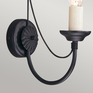 Elstead Lighting Wall Light from the Carisbrooke range. Carisbrooke 1 Light Wall Light Product Code = CB1-BLACK