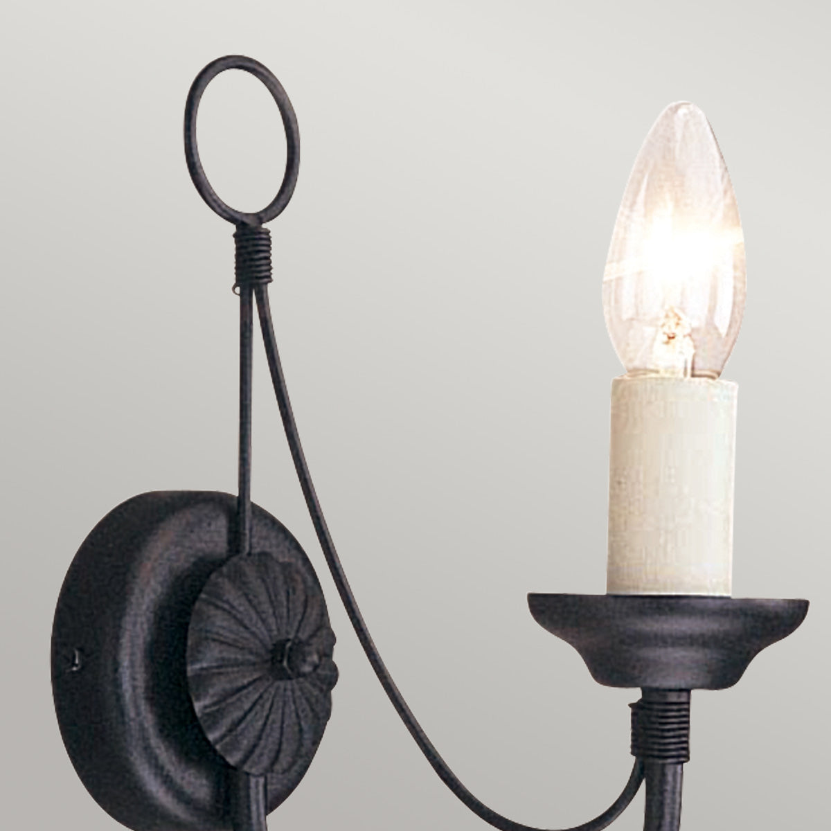Elstead Lighting Wall Light from the Carisbrooke range. Carisbrooke 1 Light Wall Light Product Code = CB1-BLACK