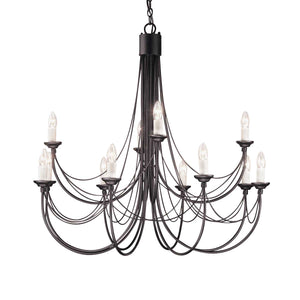 Elstead Lighting Chandelier from the Carisbrooke range. Carisbrooke 12 Light Chandelier Product Code = CB12-BLACK