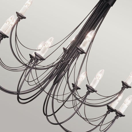 Elstead Lighting Chandelier from the Carisbrooke range. Carisbrooke 12 Light Chandelier Product Code = CB12-BLACK