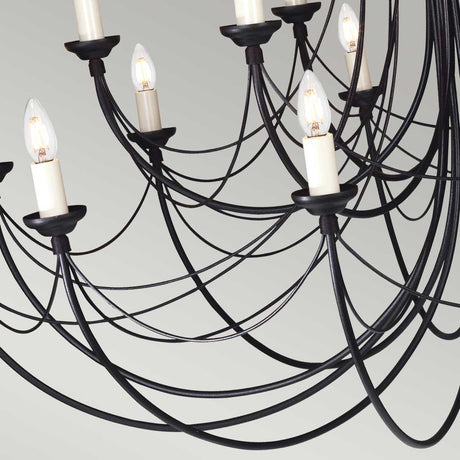 Elstead Lighting Chandelier from the Carisbrooke range. Carisbrooke 18 Light Chandelier Product Code = CB18-BLACK