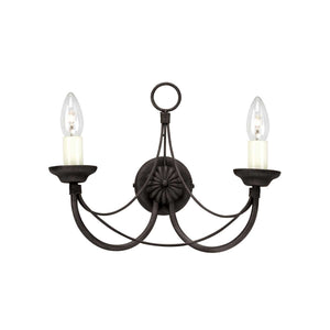Elstead Lighting Wall Light from the Carisbrooke range. Carisbrooke 2 Light Wall Light Product Code = CB2-BLACK