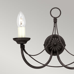 Elstead Lighting Wall Light from the Carisbrooke range. Carisbrooke 2 Light Wall Light Product Code = CB2-BLACK