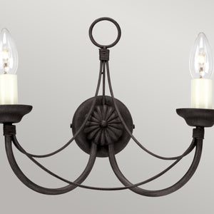 Elstead Lighting Wall Light from the Carisbrooke range. Carisbrooke 2 Light Wall Light Product Code = CB2-BLACK
