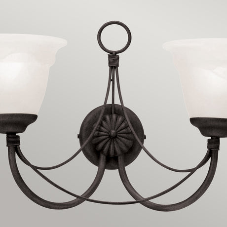 Elstead Lighting Wall Light from the Carisbrooke range. Carisbrooke 2 Light Wall Light Product Code = CB2-BLACK