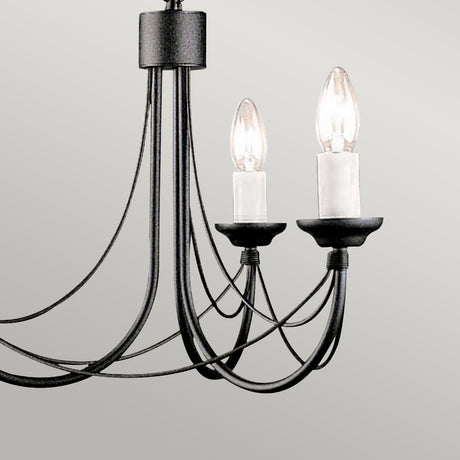 Elstead Lighting Chandelier from the Carisbrooke range. Carisbrooke 3 Light Chandelier Product Code = CB3-BLACK