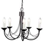 Elstead Lighting Chandelier from the Carisbrooke range. Carisbrooke 5 Light Chandelier Product Code = CB5-BLACK