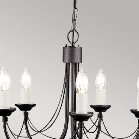 Elstead Lighting Chandelier from the Carisbrooke range. Carisbrooke 5 Light Chandelier Product Code = CB5-BLACK