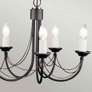 Elstead Lighting Chandelier from the Carisbrooke range. Carisbrooke 5 Light Chandelier Product Code = CB5-BLACK