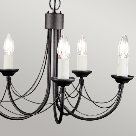 Elstead Lighting Chandelier from the Carisbrooke range. Carisbrooke 5 Light Chandelier Product Code = CB5-BLACK