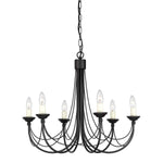 Elstead Lighting Chandelier from the Carisbrooke range. Carisbrooke 6 Light Chandelier Product Code = CB6-BLACK