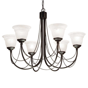 Elstead Lighting Chandelier from the Carisbrooke range. Carisbrooke 6 Light Chandelier Product Code = CB6-BLACK