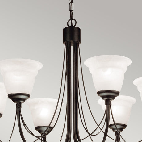 Elstead Lighting Chandelier from the Carisbrooke range. Carisbrooke 6 Light Chandelier Product Code = CB6-BLACK