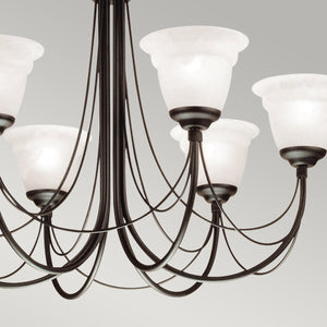 Elstead Lighting Chandelier from the Carisbrooke range. Carisbrooke 6 Light Chandelier Product Code = CB6-BLACK