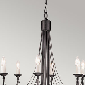 Elstead Lighting Chandelier from the Carisbrooke range. Carisbrooke 8 Light Chandelier Product Code = CB8-BLACK
