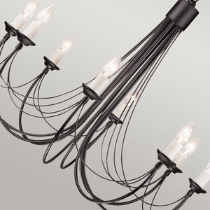 Elstead Lighting Chandelier from the Carisbrooke range. Carisbrooke 8 Light Chandelier Product Code = CB8-BLACK