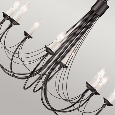 Elstead Lighting Chandelier from the Carisbrooke range. Carisbrooke 8 Light Chandelier Product Code = CB8-BLACK