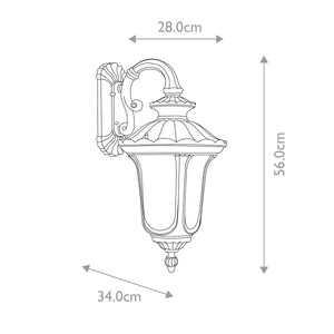 Elstead Lighting Outdoor Wall Light from the Chicago range. Chicago 1 Light Medium Down Wall Lantern Product Code = CC2-M