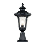 Elstead Lighting Pedestal Lantern from the Chicago range. Chicago 1 Light Small Pedestal Lantern Product Code = CC3-S-BK