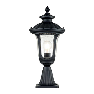 Elstead Lighting Pedestal Lantern from the Chicago range. Chicago 1 Light Small Pedestal Lantern Product Code = CC3-S-BK