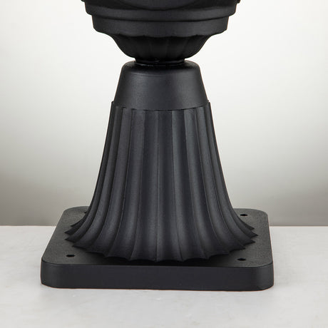 Elstead Lighting Pedestal Lantern from the Chicago range. Chicago 1 Light Small Pedestal Lantern Product Code = CC3-S-BK