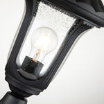 Elstead Lighting Pedestal Lantern from the Chicago range. Chicago 1 Light Small Pedestal Lantern Product Code = CC3-S-BK