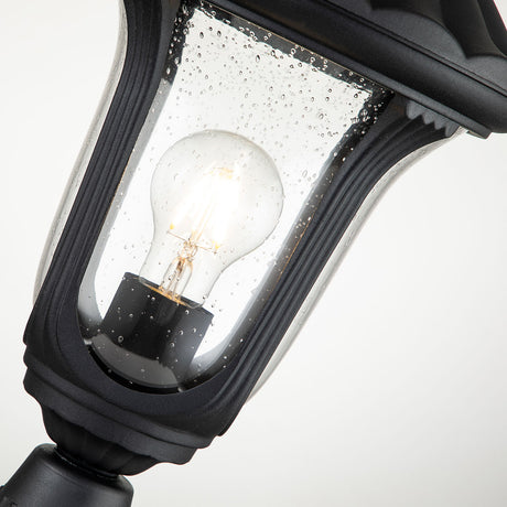 Elstead Lighting Pedestal Lantern from the Chicago range. Chicago 1 Light Small Pedestal Lantern Product Code = CC3-S-BK