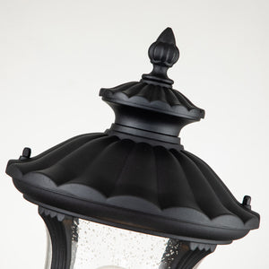 Elstead Lighting Pedestal Lantern from the Chicago range. Chicago 1 Light Small Pedestal Lantern Product Code = CC3-S-BK