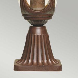 Elstead Lighting Pedestal Lantern from the Chicago range. Chicago 1 Light Small Pedestal Lantern - Bronze Product Code = CC3-S