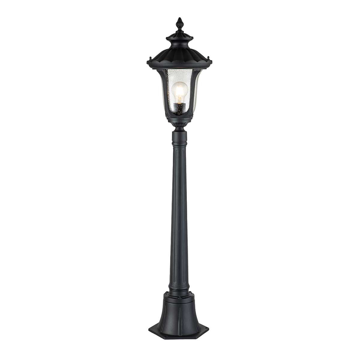Elstead Lighting Pillar Lantern from the Chicago range. Chicago 1 Light Small Pillar Lantern – SKU CC4-S-BK