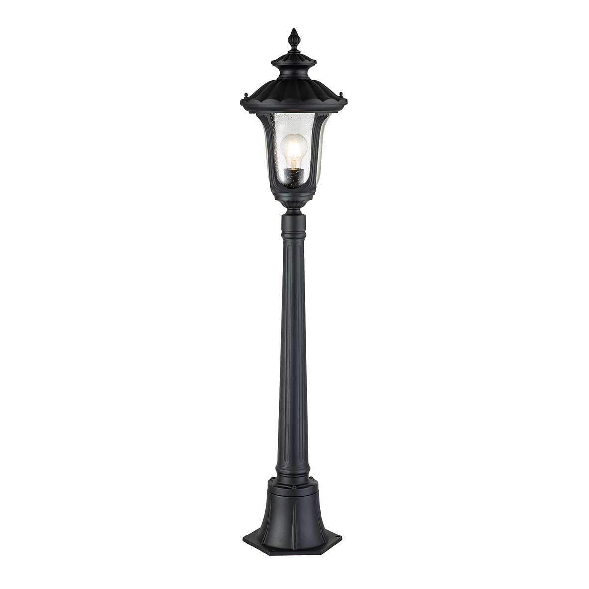 Elstead Lighting Pillar Lantern from the Chicago range. Chicago 1 Light Small Pillar Lantern Product Code = CC4-S-BK
