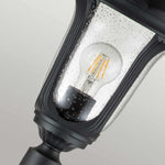 Elstead Lighting Pillar Lantern from the Chicago range. Chicago 1 Light Small Pillar Lantern – SKU CC4-S-BK