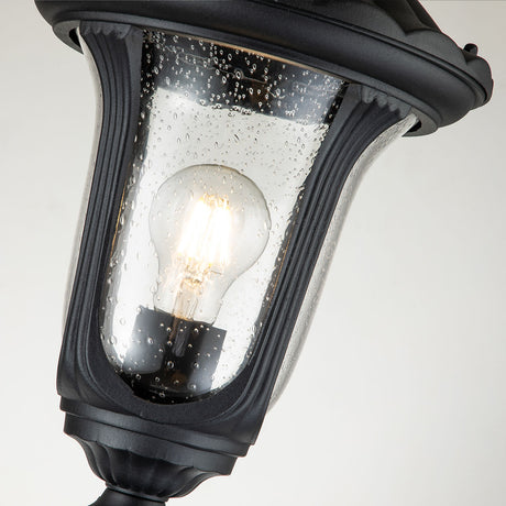 Elstead Lighting Pillar Lantern from the Chicago range. Chicago 1 Light Small Pillar Lantern Product Code = CC4-S-BK