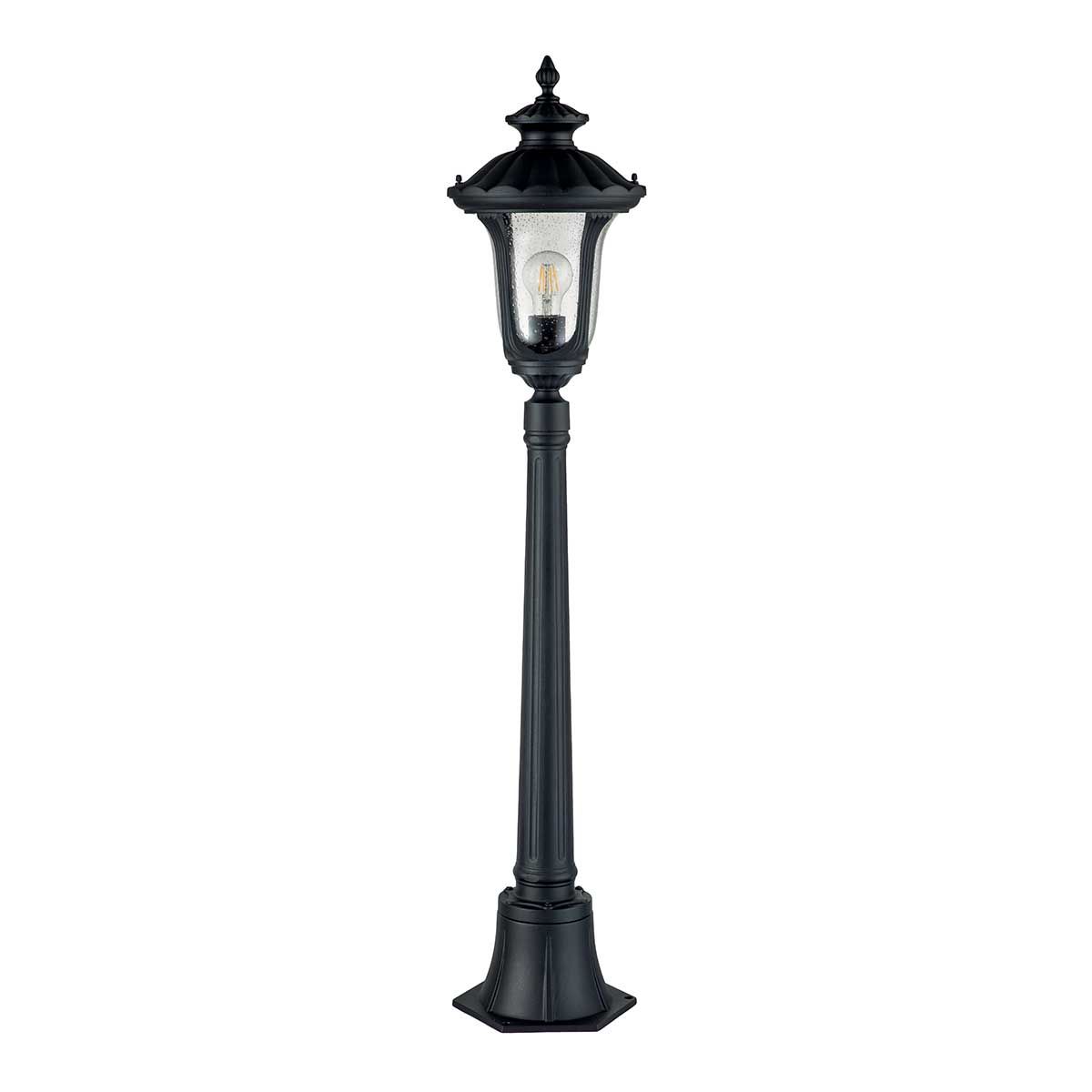 Elstead Lighting Pillar Lantern from the Chicago range. Chicago 1 Light Small Pillar Lantern – SKU CC4-S-BK