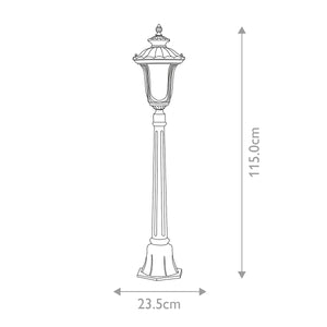 Elstead Lighting Pillar Lantern from the Chicago range. Chicago 1 Light Small Pillar Lantern - Bronze Product Code = CC4-S