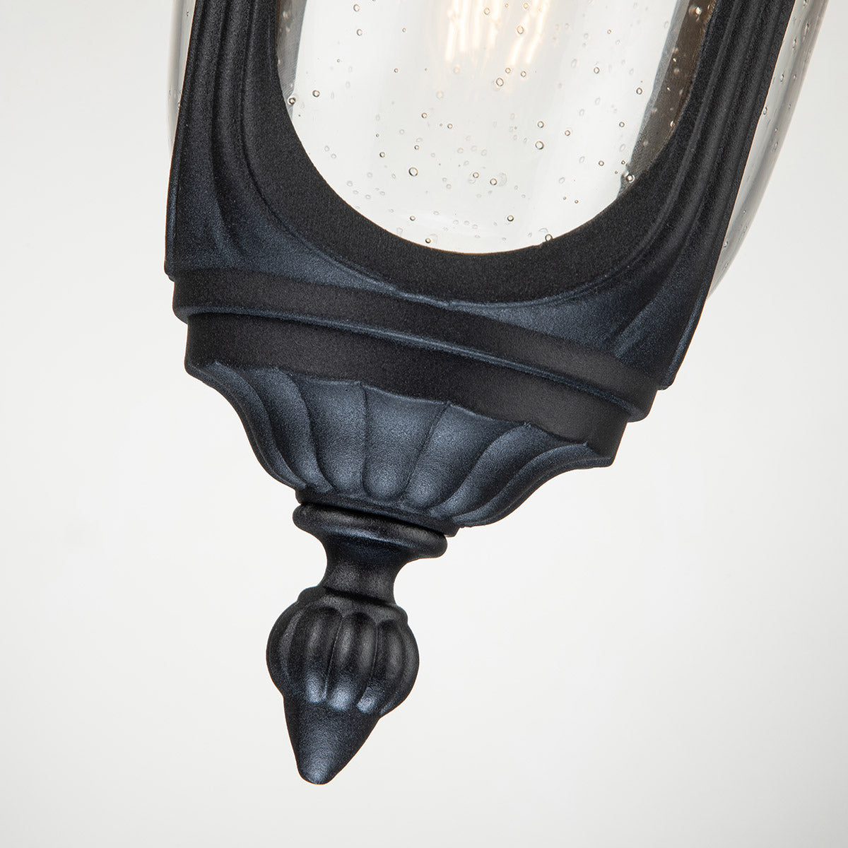 Elstead Lighting Outdoor Hanging from the Chicago range. Chicago 1 Light Small Chain Lantern - Textured Black Product Code = CC8-S-BK