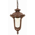 Elstead Lighting Outdoor Hanging from the Chicago range. Chicago 1 Light Small Chain Lantern - Bronze Product Code = CC8-S