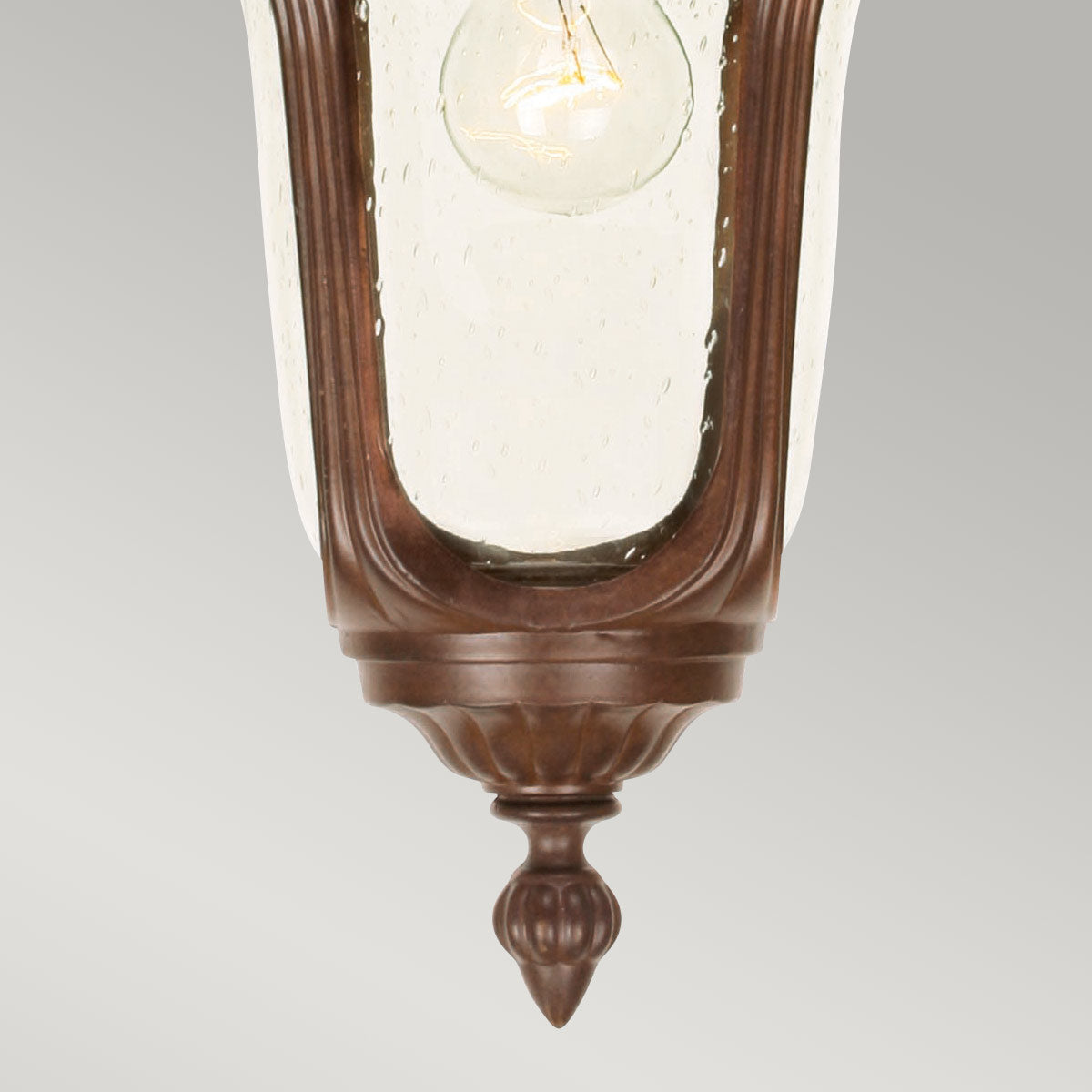 Elstead Lighting Outdoor Hanging from the Chicago range. Chicago 1 Light Small Chain Lantern - Bronze Product Code = CC8-S