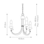 Elstead Lighting Chandelier from the Chartwell range. Chartwell 3 Light Chandelier – SKU CH3-BLACK