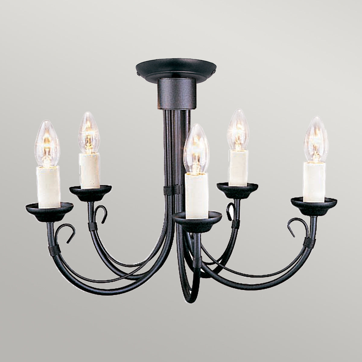 Elstead Lighting Chandelier from the Chartwell range. Chartwell 5 Light Chandelier Product Code = CH5-BLACK