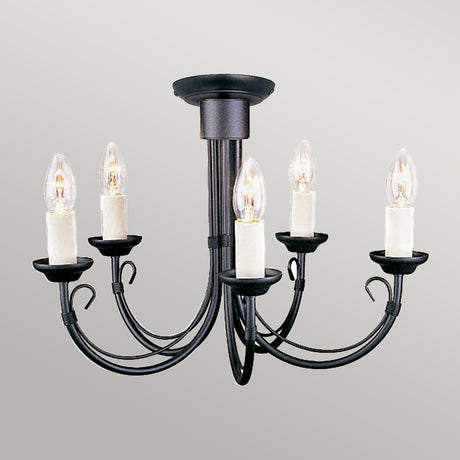 Elstead Lighting Chandelier from the Chartwell range. Chartwell 5 Light Chandelier Product Code = CH5-BLACK