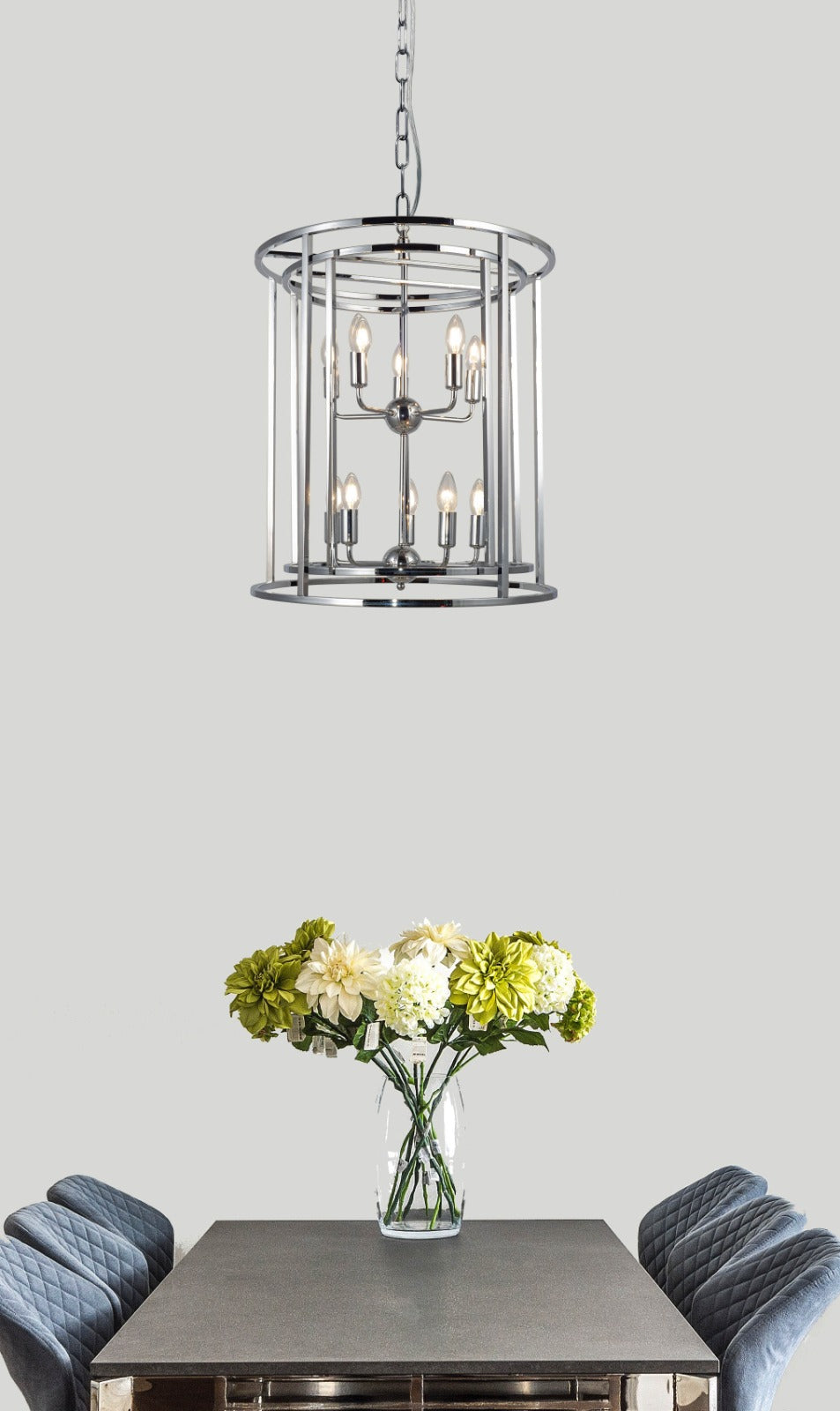 Magnalux Chester 10 Light Large Pendant Polished Chrome Part Number - CHE10CH