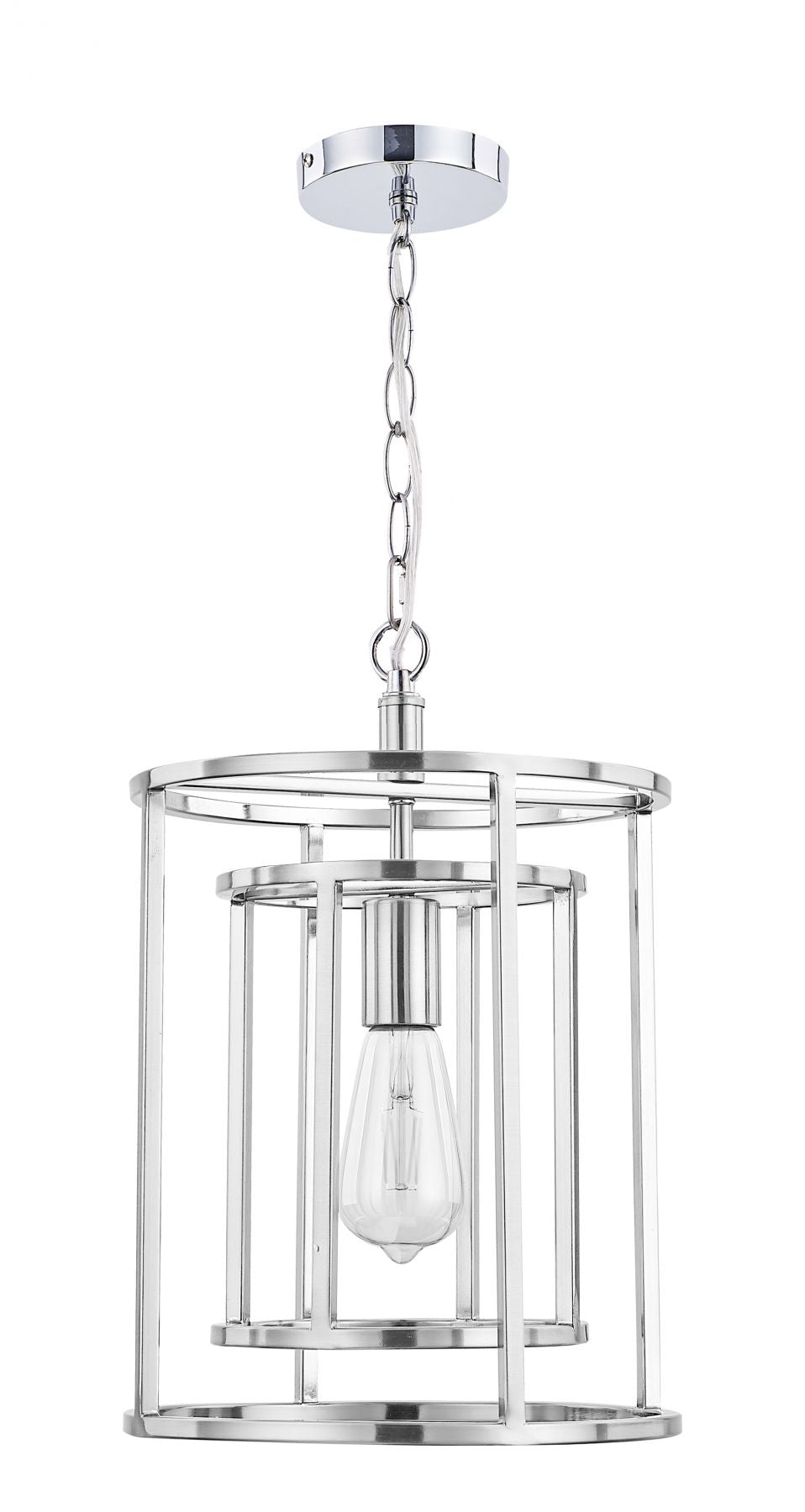 Magnalux Chester 1 Light Pendant Satin Chrome Part Number - CHE01SC