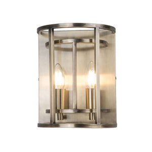 Magnalux Chester 2 Light Wall Light Antique Brass Part Number - CHE02ABWL