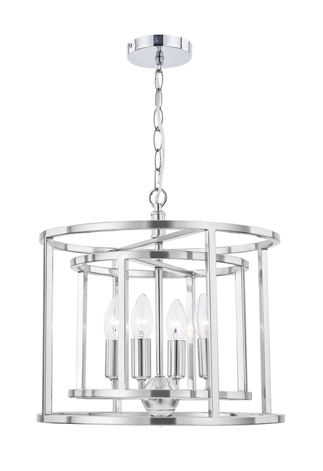 Magnalux Chester 4 Light Pendant Satin Chrome Part Number - CHE04SC