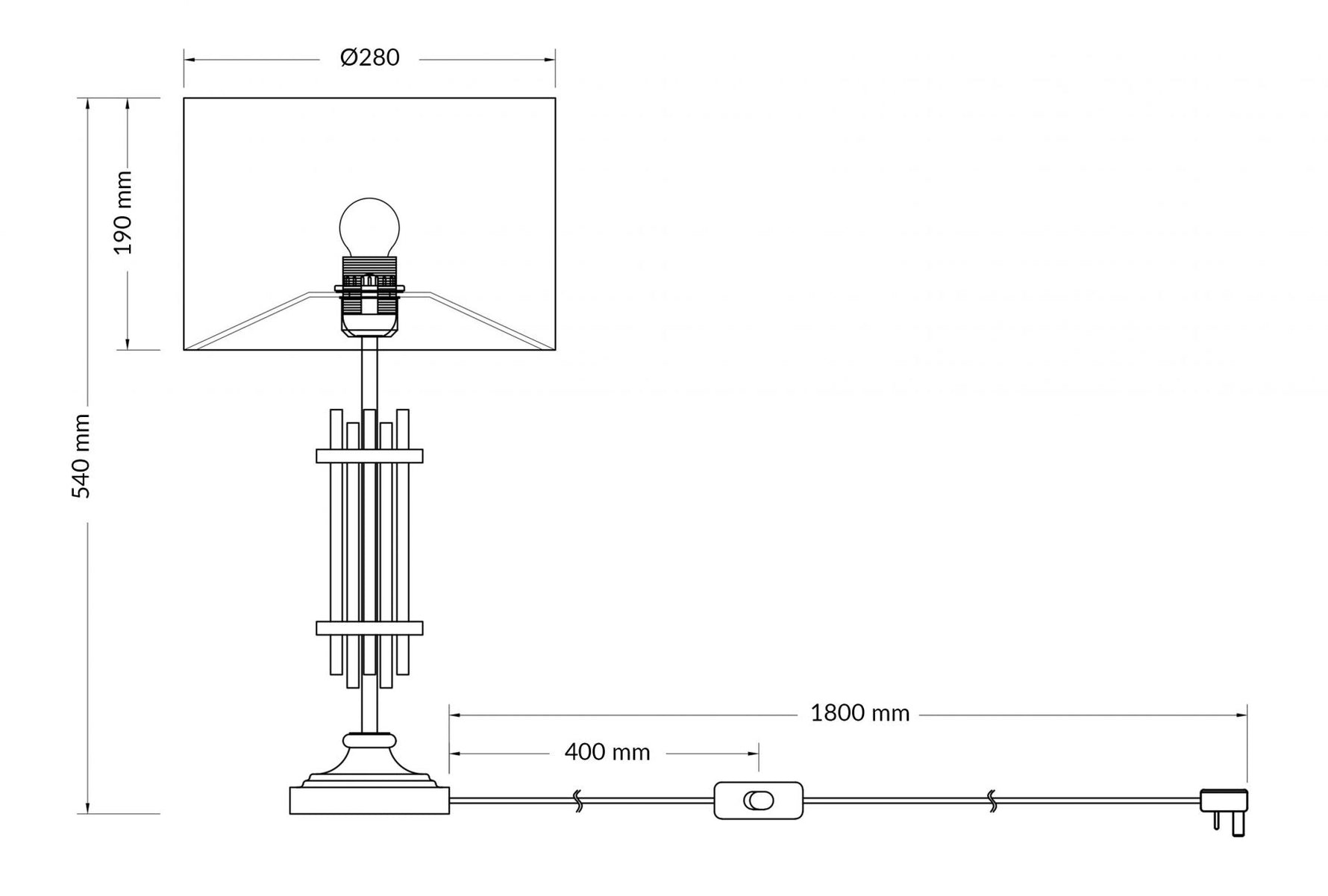Magnalux Chrysler Polished Chrome and Crystal Table Lamp c/w Shade Part Number - CHR01CHTL