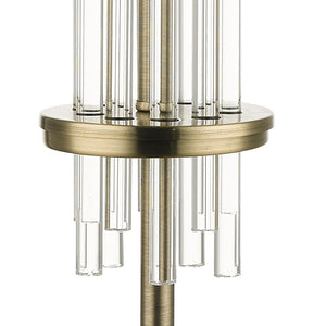 Magnalux Chrysler Antique Brass and Crystal Table Lamp c/w Shade Part Number - CHR01ABTL