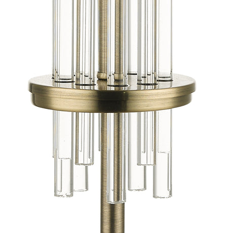 Magnalux Chrysler Antique Brass and Crystal Table Lamp c/w Shade Part Number - CHR01ABTL