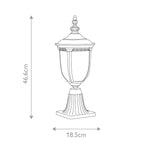 Elstead Lighting Cleveland 1 Light Small Pedestal Lantern – SKU CL3-S