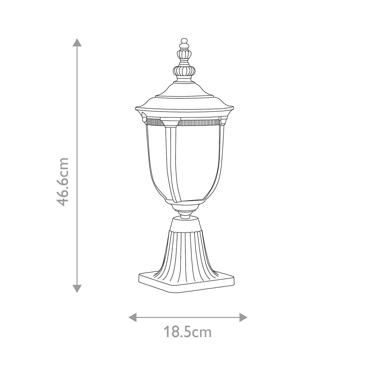 Elstead Lighting Cleveland 1 Light Small Pedestal Lantern – SKU CL3-S